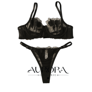 ست لباس زیر ژینا مشکی کد 2005